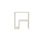 Hanah Home Mesa Auxiliar Yepa Blanca con Estantes, Diseño Moderno Escandinavo, Tablero Melamina 18mm, Blanco